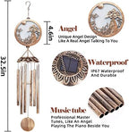 FSVGYY Solar Angel Memorial Wind Chime 33 Inch Deep Tone Outdoor - Image 3