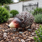 14.17" Iron Hedgehog Statue Garden Outdoor Sculpture Home Patio - Image 3