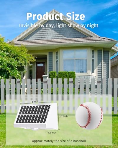 Solar Fence Lights Outdoor Waterproof Warm & Cool White & RGB（8 Pack White） - Image 4
