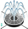 Solar Fountain with 3 Spray Height, Works in Shade, 3.5W Glass Solar Bird Bath Fountains with 2000mAh Battery and 4 Rotating Rods, 7 Nozzles, Outdoor Water Fountain Pump for Garden, Pool, Pond by GAIZERLSolarBirdBathFountain