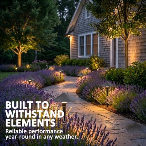 12V Low Voltage Pathway Lights 1W 60LM LED G4 Replaceable Bulb Outdoor Landscape Lights 2PK 3100K Warm White Aluminum Path Lights for Garden Yard Driveway, Black - Image 7