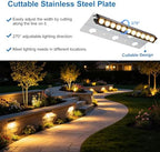 8 Inch Retaining Wall Lights Kit 5W 2700K LED Hardscape Lighting 12-Pack - Image 5