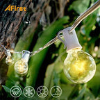 Afirst White String Lights 100FT Outdoor Patio Lights with 105 Globe Bulbs Waterproof Hanging Light for Backyard Party Wedding Lighting - Image 4