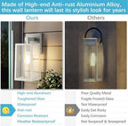 MAXvolador Outdoor Wall Light Fixtures, Exterior Waterproof Wall Lanterns - Image 3