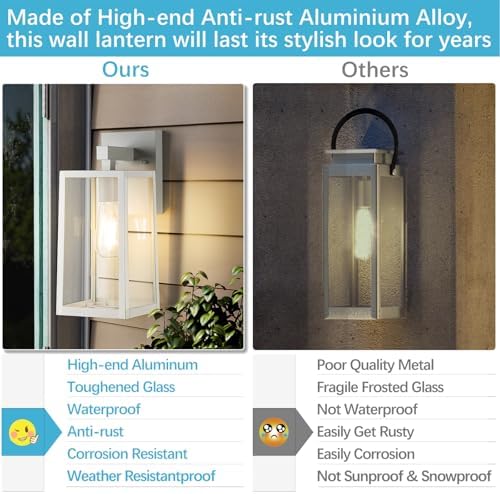 MAXvolador Outdoor Wall Light Fixture, Exterior Waterproof Wall Lantern - Image 3
