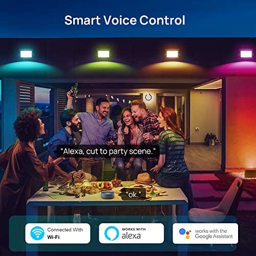 USTELLAR Smart WiFi LED Flood Lights Outdoor, RGB Color Changing Stage Landscape Lighting with APP Group Control, Timing, Alexa, Outdoor Uplights IP66 Spotlights for Christmas Halloween Party - Image 2