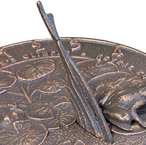 Whitehall Products Frog Sundial, Oil Rub Bronze - Image 5