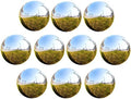 RT-OSXE Reflective Garden Gazing Balls, 10pcs 1.5mm Thick Stainless Steel Seamless Hollow Polished Sphere, Outdoor Indoor Christmas Mirror Reflection Garden Decoration Globe, 14 Sizes by Unknown