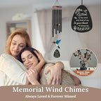 Memorial Wind Chimes for Loss of Loved One, Sympathy Gifts for Loss of Mother/Dad/Husband - Hummingbird Wind Chimes for Outside with Mute Option, Sympathy Wind Chimes 48'' - Image 5