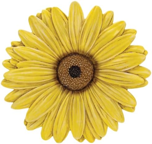 Magnolia Garden 12-Inch Sculpted Yellow Daisy Decorative Stepping Stone – 3D Floral Resin Garden Walkway Tile – Vibrant Flower Outdoor Accent by DicksonsGifts