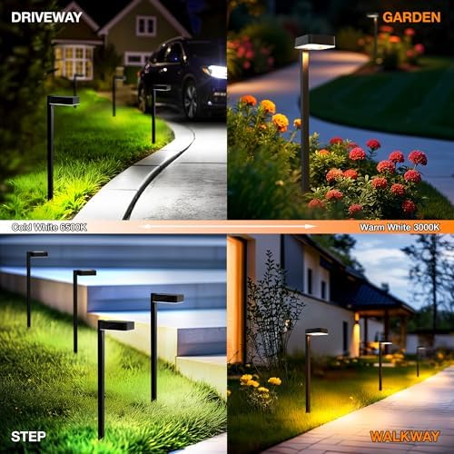 Solar Pathway Lighting Outdoor, 2 Modes(Cold/Warm White), 8 Pack - Image 6