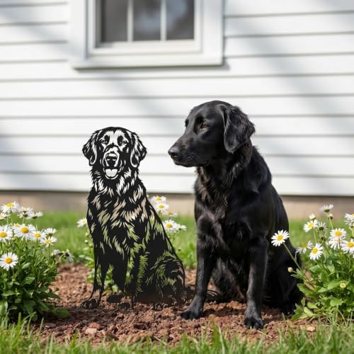 Dog Metal Garden Stake - Weatherproof Dog Silhouette Yard Art, Decorative Outdoor Sign for Lawn & Patio, Heartfelt Gift for Flat Coated Retriever Lovers(Stand,10") - Image 3