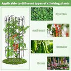 Garden Trellis for Climbing Plants, Outdoor Rustproof Heavy Duty Plant Climber Support for Flowers, Vine, Cucumbers, Expandable Height & Width, No Dig Decorative Garden Fence Panels - Image 5