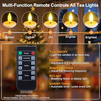 PChero Rechargeable Waterproof Candles with Remote & Magnetic Charging Base, 4 Electric Pillar Candles & 6 LED Tea Lights - Image 4