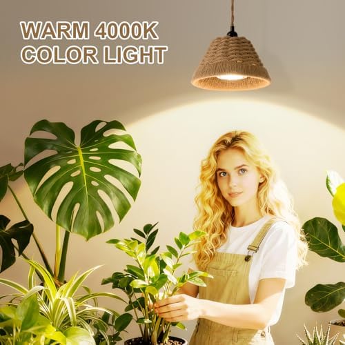 Hanging Grow Lights for Indoor Plants, Hanging Plant Light, with Timer and 15FT Power Cord, 30W Pendant Plant Lights for Indoor Growing, Garden, Flowers, Greenhouse (4000k) - Image 7