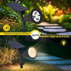 T-SUN Solar Spot Lights Outdoor Waterproof, Natural White, 2 Pack - Image 4