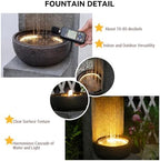Sunlinua 34h Modern Outdoor Water Fountain with Rain Curtain - Image 6