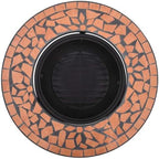 Mosaic Fire Pit - 26.8 in Ceramic Bowl for Patio & Garden - Image 6