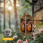 Solar Lantern Outdoor Waterproof American Music Guitar us Flag Guitar Garden Decor LED Hanging Solar Lights Tabletop Lamp Gifts for Women Mom Outside Yard Patio Porch - Image 5