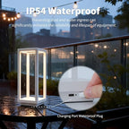 Mr.White IP54 Waterproof Outdoor LED Table Lamp - Battery Operated Rechargeable Cordless 5200mAh, Dimmable 3 Color Temperatures for Patio Backyard (White) - Image 4