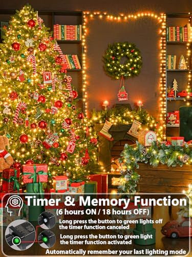 264 FT 800 LED Super Long Christmas Lights String Indoor Outdoor Warm White - Image 3