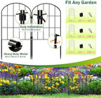 20.58ft (L) x 24in (H) Decorative Garden Fence Panels - Animal Barrier Fence No Dig Fencing Rustproof Metal Wire Edging Panel Border Apply to Dog Fencing for Yard Outdoor Decor Flower Beds - Image 3