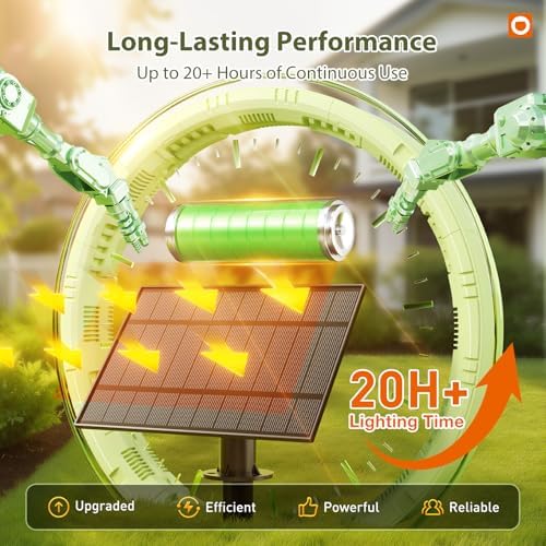 addlon 204FT(96*2) Solar String Lights Outdoor,Waterproof Dimmable 60+4 LED - Image 6