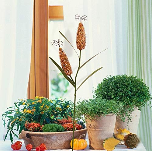 Fall Harvest Metal Corn Stalk Decorative Garden Stake Yard Art Patio Lawn Outdoor Fall Decor Autumn Thanksgiving Decoration (40 H) - Image 3