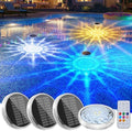 Floating-Solar-Pool-Lights 4 Pack, RGBWW 12 Lighting Modes Remote Control by Brightown