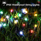 Solar Christmas Lights Outdoor, 98.4ft 300 LED Solar Fairy String Lights, 8 Modes Waterproof Christmas Lights for Garden, Patio, Bush, Home, Party, Wedding, Holiday, Tree Decorations (Multicolor) - Image 6