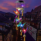 Solar Wind Chimes for Outside, LED Color Changing Wind Chime Solar Powered Wind Mobile Colorful Light for Indoor Outdoor, Garden, Patio Decor, Mom Gift (Butterfly Shape) 4PCS - Image 2