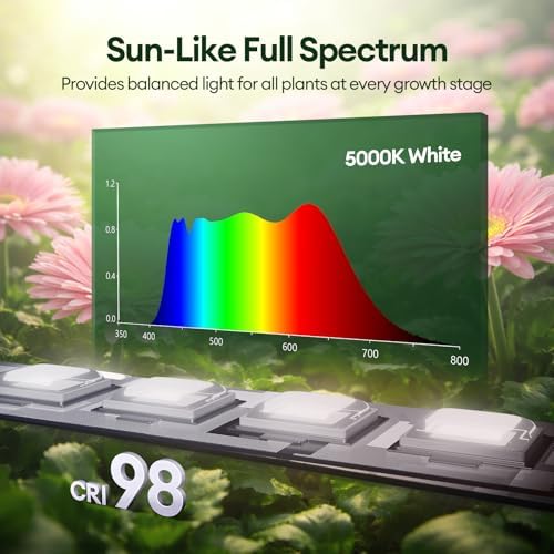 Maygrove Grow Lights for Indoor Plants, Sunlike Full Spectrum 5000K 2FT LED Growing Lamp 60W (4 x 15W), T5 Grow Light Strip for Seed Starting, Vegetables, Linkable, White, 4-Pack - Image 3