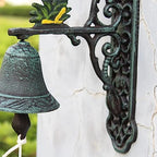 Cast Iron Dinner Bell, Rustic Decorative Bell Vintage Shaking Bell Hand Bell Heavy Duty Metal Bell, Antique Style Farmhouse Wall Mounted Decoration for Outside The House - Image 4