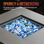 Skyflame 10-Pound Blended Fire Glass Beads for Fire Pit Fireplace - Image 5