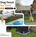 10 Panels Garden Fence Animal Barrier, 33 in(H) X 24 ft(L) Dog Fence Outdoor for Yard Rustproof No Dig Fencing Decorative Metal Wire Panel Border for Rabbits, Flower Bed Patio Temporary Ground Stakes - Image 6