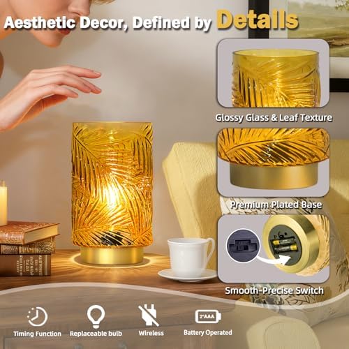 MJ PREMIER Battery Operated Lamp with Timer, Cordless Table Lamp Decorative - Image 6