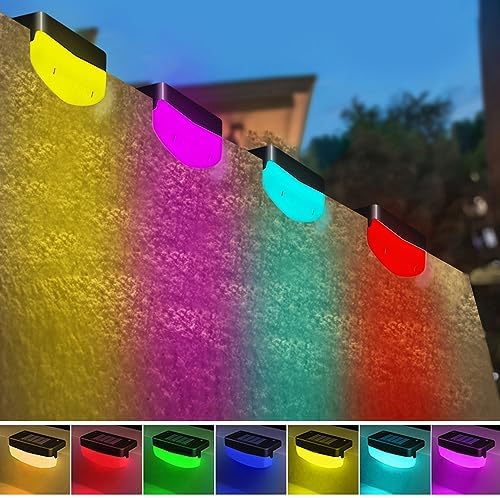 LED Solar Step Lights, 20 Pack Solar Deck Lights Outdoor IP65 Waterproof Pool Side Lighting Decor for Stairs Fence Yard Driveway Pathway Yard Backyard, RGB Color Changing - Image 6