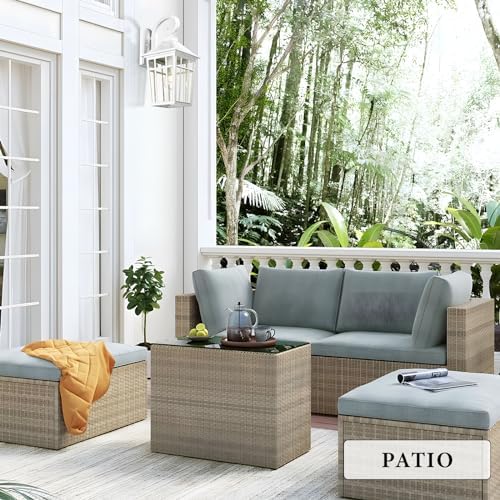 Darkaway Large Outdoor Wall Lights for House, 18inch Exterior Lighting Fixtures 2pcs Wall Mount Outdoor Porch Lights White Outdoor Sconce Lights with Seeded Glass for Hallway Garage - Image 5