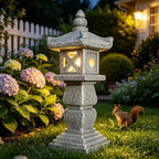 Resin Solar Pagoda Garden Statues for Yard and Garden Unique Zen Decor by Unknown