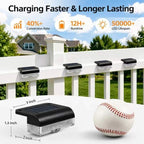 16PK Solar Fence Lights Outdoor Waterproof, 12H Step Lights for Yard - Image 3
