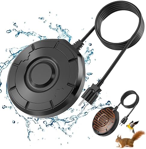 Bird Bath Heater for Outdoors in Winter, Birdbath Water Heater 120 W Pond De-Icer, Bird Bath Deicer Full-Covered Aluminum, Birdbath Heater Thermostatcally Controlled Auto Shut Off for Winter by XpenGeny