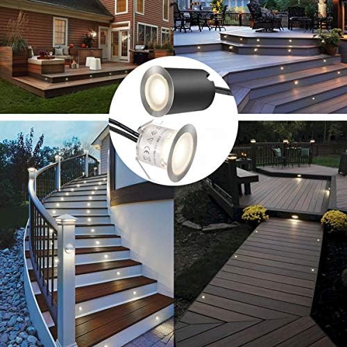 SMY Lighting Recessed LED Deck Light Kits with Black Protecting Shell φ32mm, Outdoor Landscape Lighting IP67 Waterproof,12V Low Voltage for Garden,Yard Steps,Stair,Patio,Floor,Kitchen Decoration - Image 5
