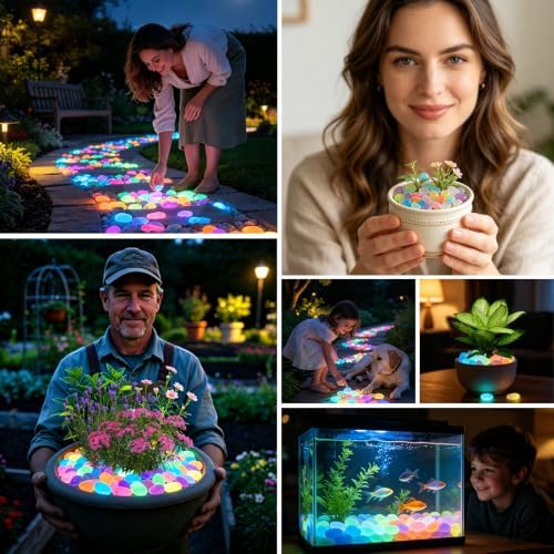 4000 pcs Glow in The Dark Rocks Outdoor Rocks for Landscaping - Image 6