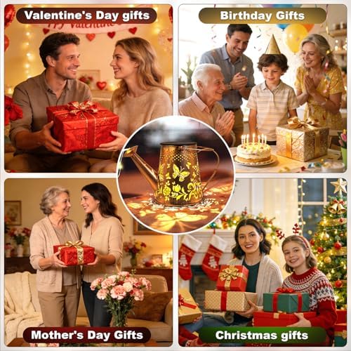 Solar Watering Can Lights:Outdoor Waterproof Metal Led String Lantern - Butterfly Fariy Hanging Decorations for Garden Pathway Patio - Mothers Day Gifts for Mom Grandma Women Over 40 - Image 4