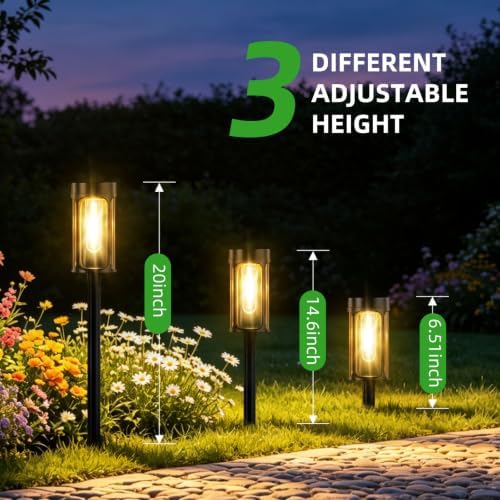 ASMAD 8 Pack Solar Lights Outdoor Waterproof,Auto On/Off - Image 6