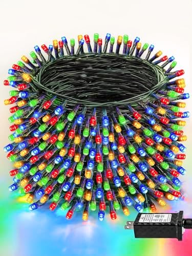 165 FT 500 LED Christmas Lights String Indoor Outdoor Waterproof Multicolor by Halloween