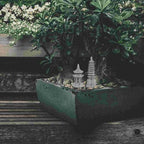 Set of 2 Pagoda Garden Miniature Sculptures - Zen Tower Decor Statues for Indoor and Outdoor Fairy Gardens - Asian Figurines for Chinese Outdoor Pagoda Decor for Home and Garden Enthusiasts - Image 5