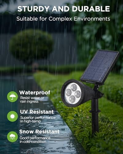 InnoGear 2 Solar Lights Outdoor Spotlight for Halloween Christmas, Purple - Image 7