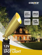 COLOER Die-cast Brass Landscape Spotlight 10-Pack, Copper Finish - Image 2