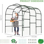 DoCred 88"H x 88"L Garden Arch Trellis, Garden Archway for Climbing Plants - Image 3